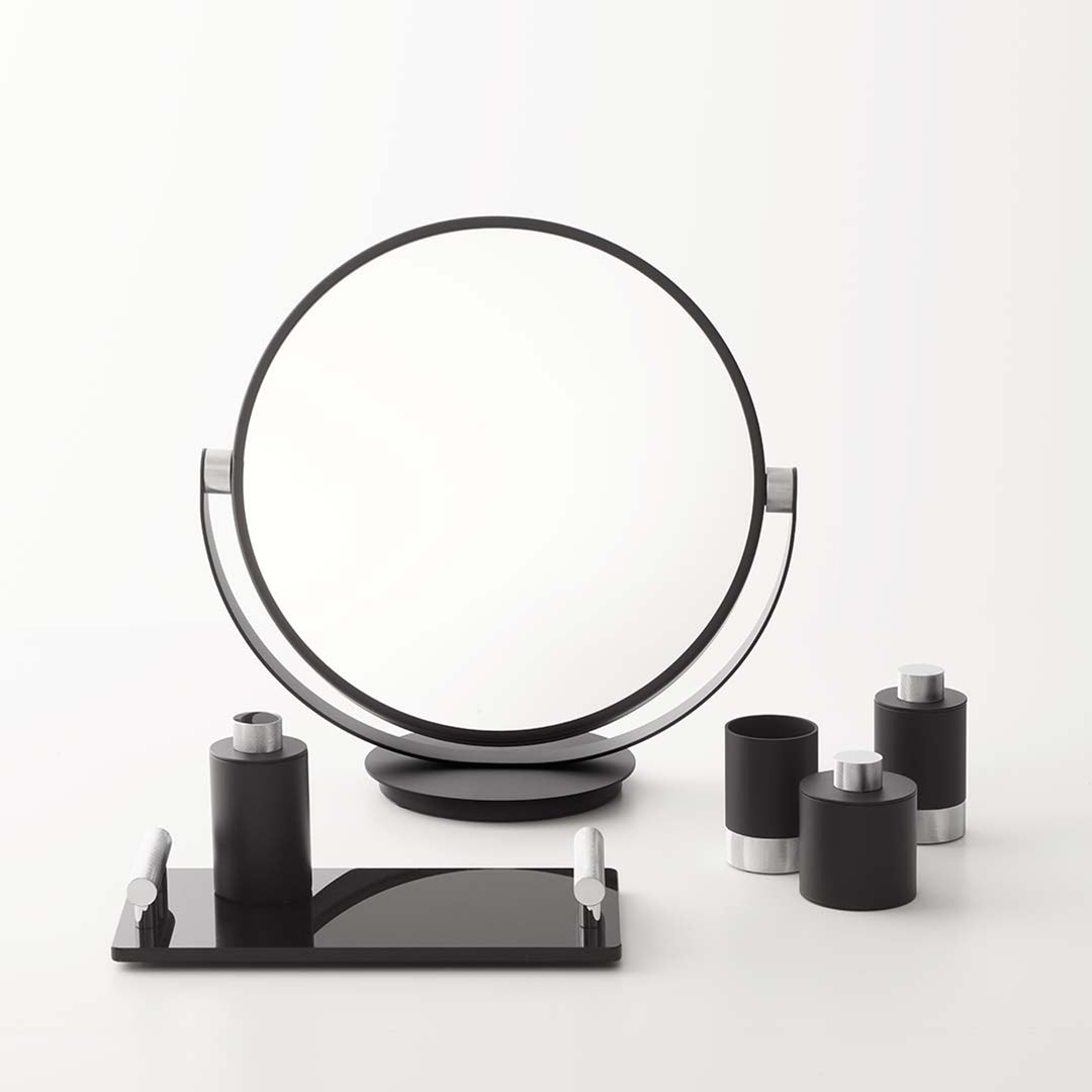 decor walther | CLUB series | table mirror rotating | matte black