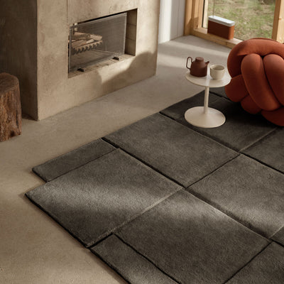 design house stockholm | basket floor rug | dark grey 245x300cm