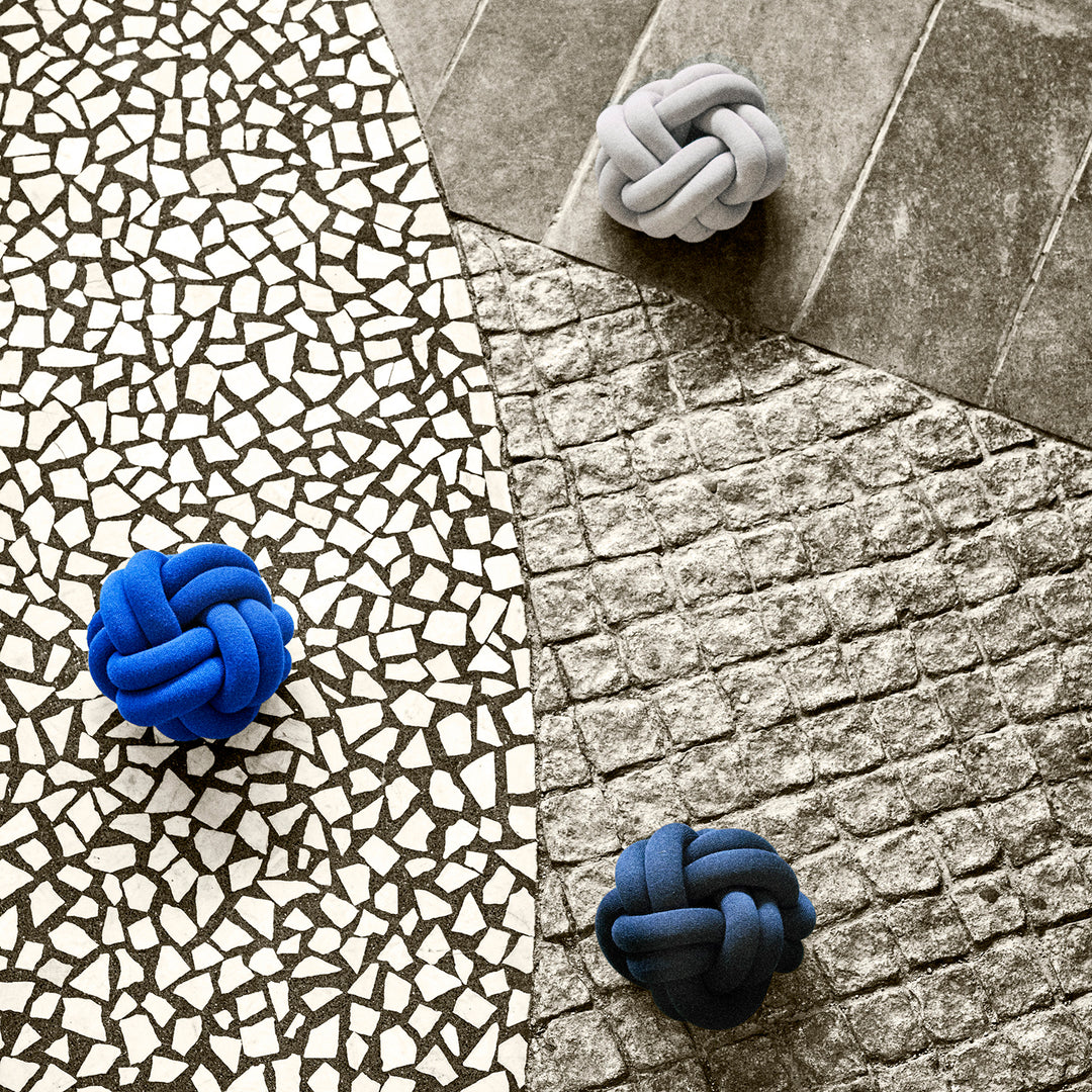 design house stockholm | knot cushion | klein blue