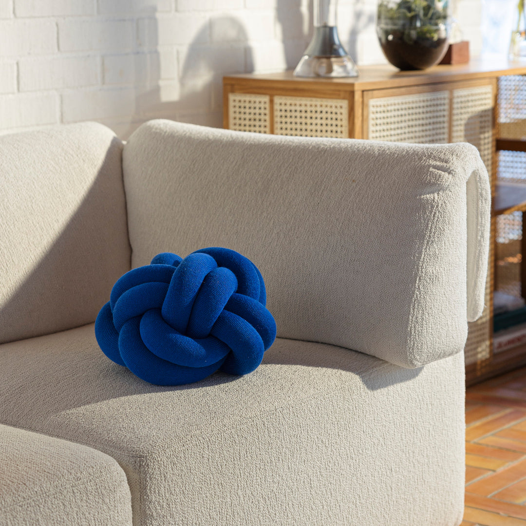 design house stockholm | knot cushion | klein blue