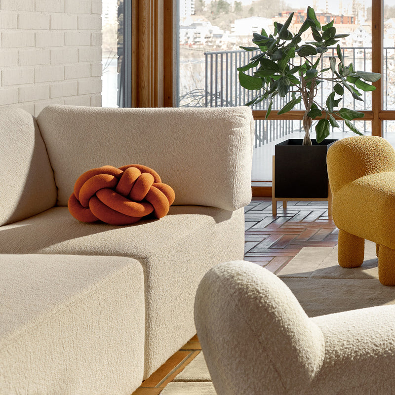 design house stockholm | knot cushion | ochre