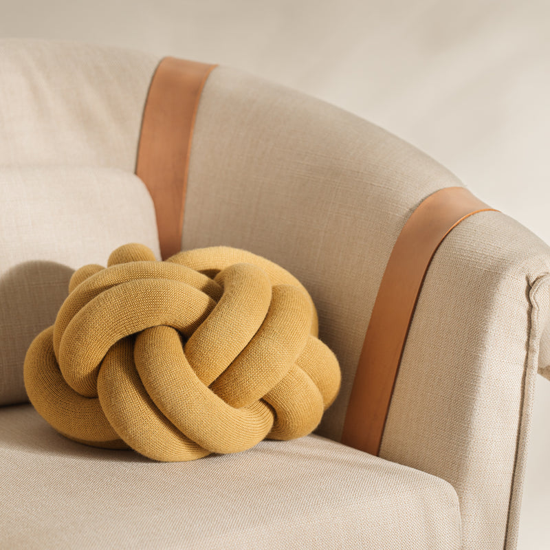 design house stockholm | knot cushion | yellow