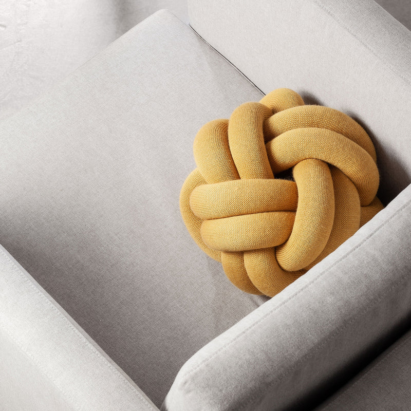 design house stockholm | knot cushion | yellow