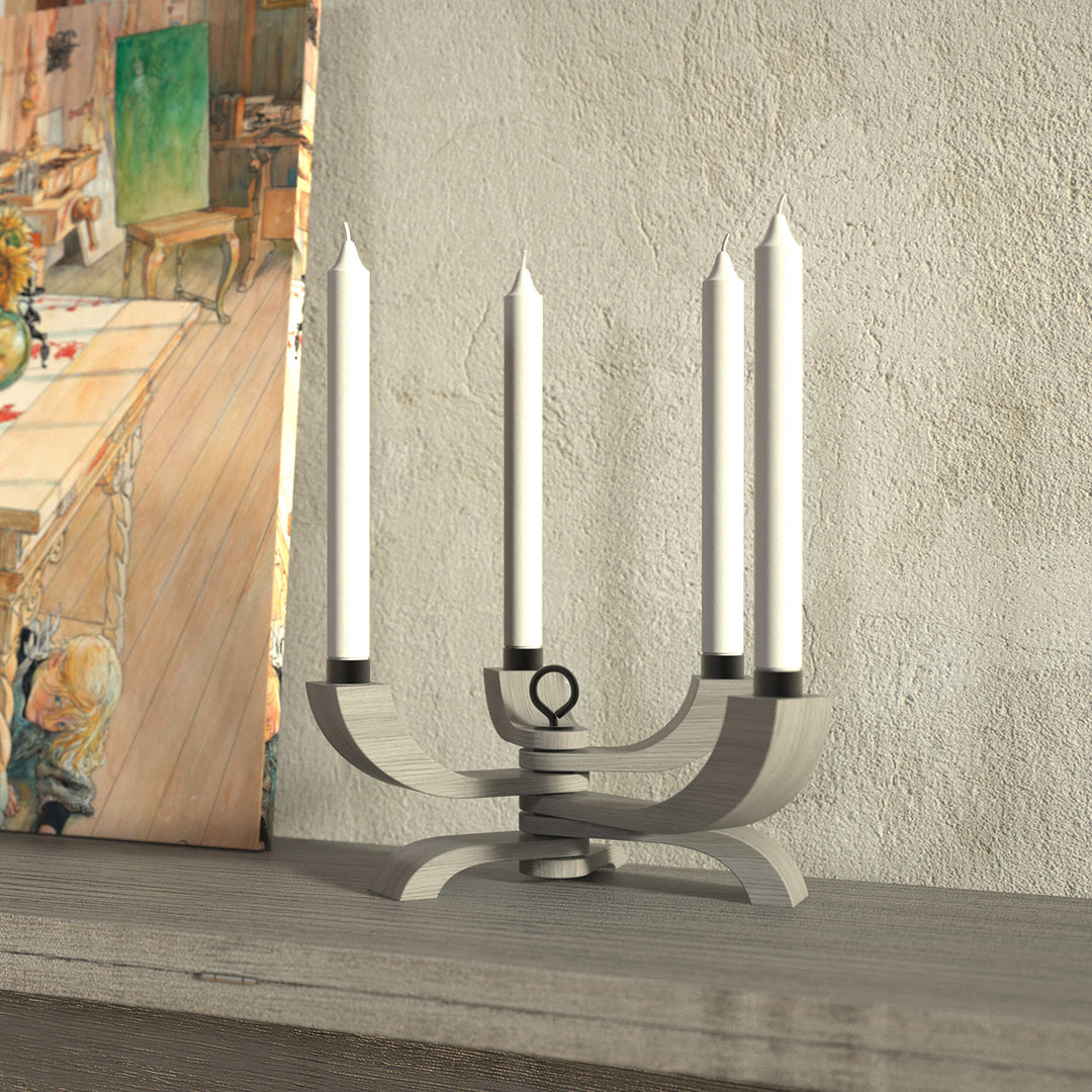 design house stockholm | nordic light candle holder | grey