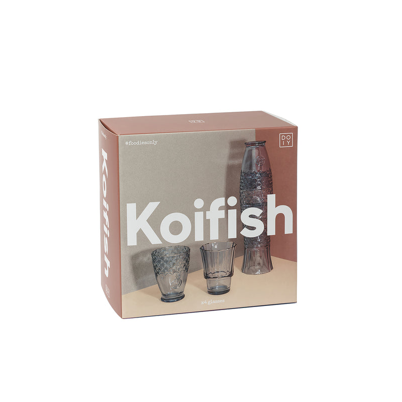 doiy | koi fish stacking glasses | blue