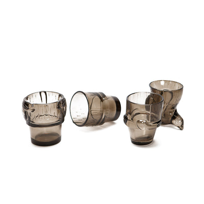 doiy | puppy stacking glasses | brown