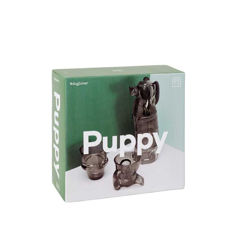 doiy | puppy stacking glasses | brown