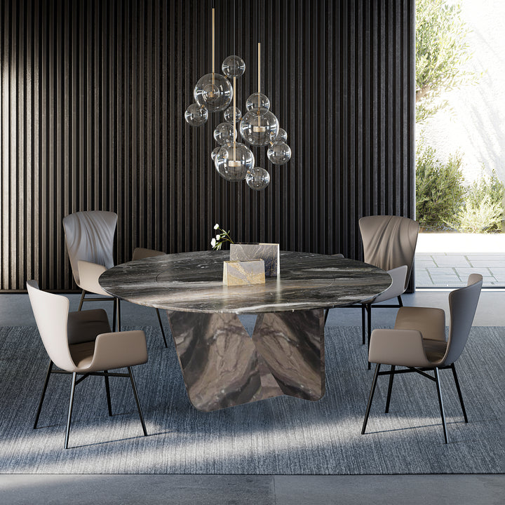 draenert | tadao table | inner rotating top | orobico black stone 160cm
