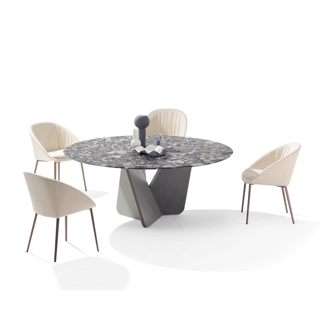 draenert | tadao table | inner rotating top | orobico black stone 160cm