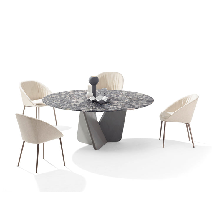 draenert | tadao table | inner rotating top | orobico black stone 160cm