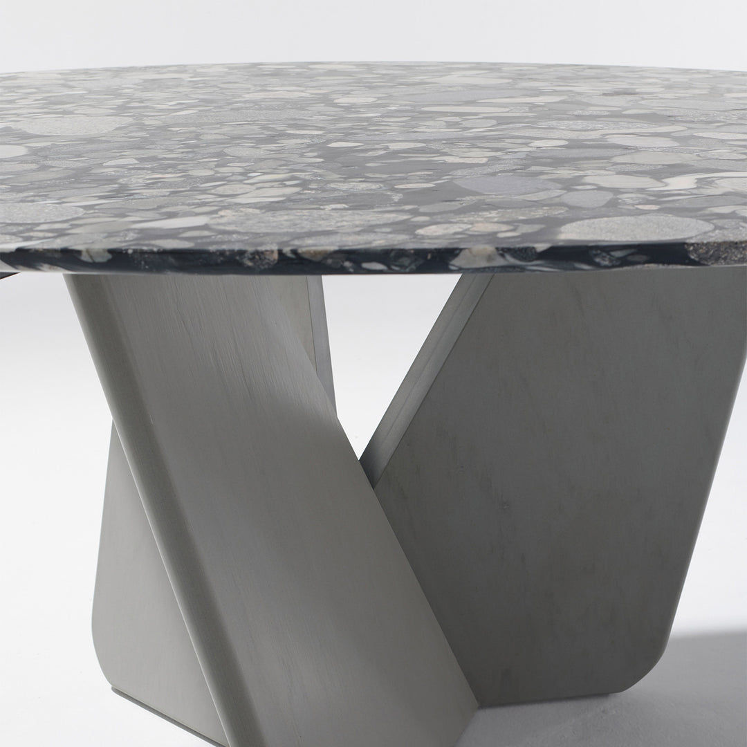 draenert | tadao table | inner rotating top | orobico black stone 160cm