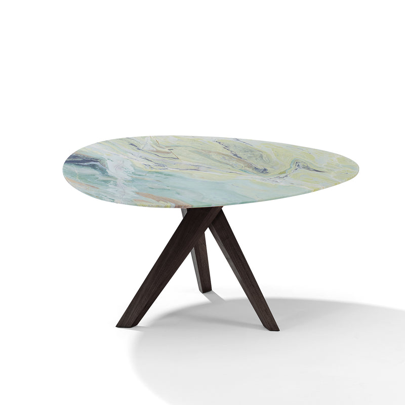 draenert | trilope outdoor dining table 160cm | avocatus stone + black base