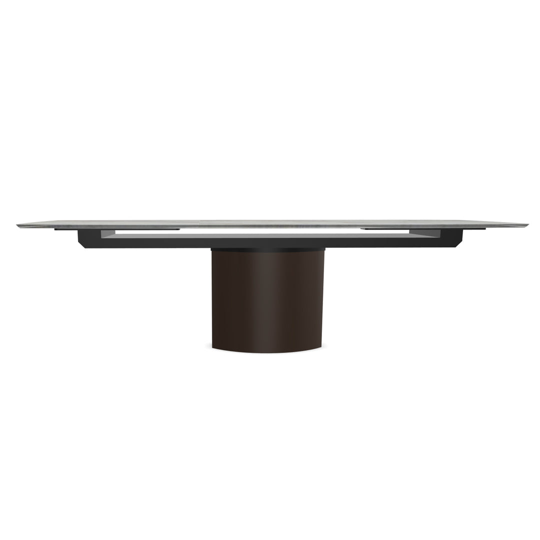 draenert | adler table | boat shape | PG1 neva stone | 105 x 190cm ext 270cm