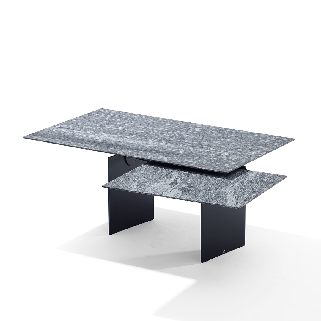 draenert | atlas table | extendable + pivotable | dreaming green stone 160/230x92cm