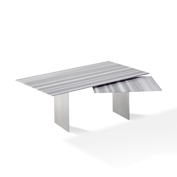 draenert | atlas table | extendable + pivotable | dreaming green stone 160/230x92cm