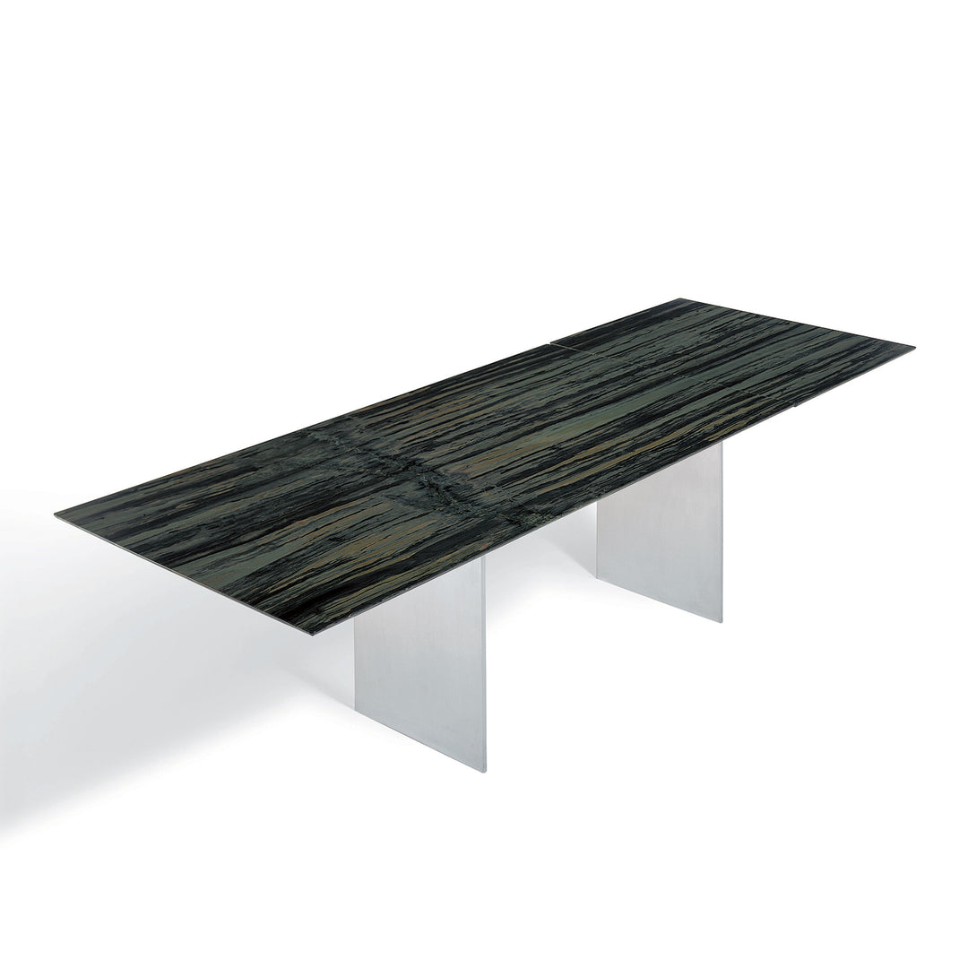 draenert | atlas table | extendable + pivotable | dreaming green stone 160/230x92cm
