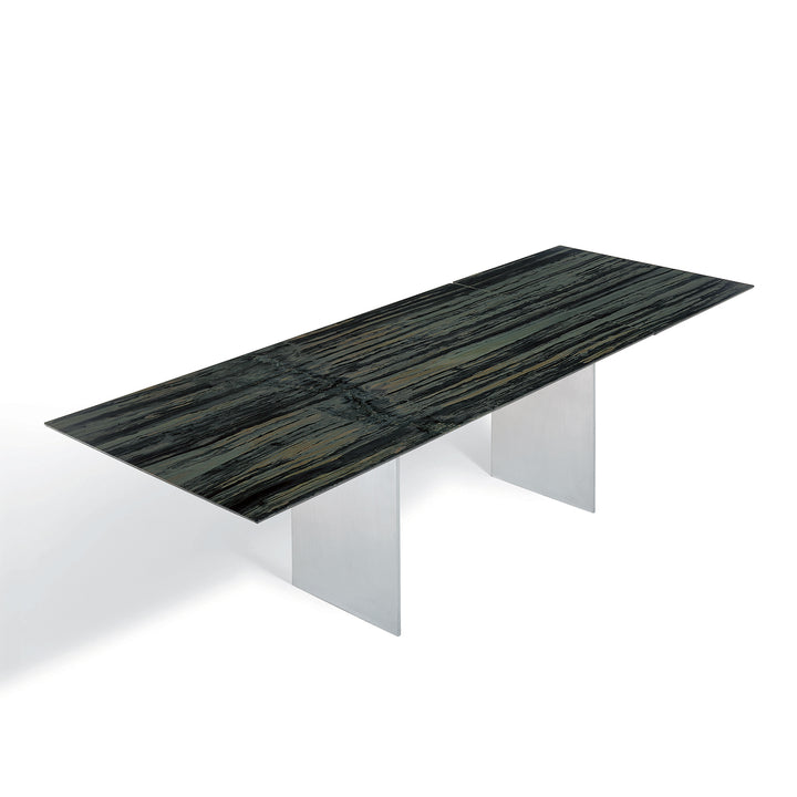 draenert | atlas table | extendable + pivotable | dreaming green stone 160/230x92cm