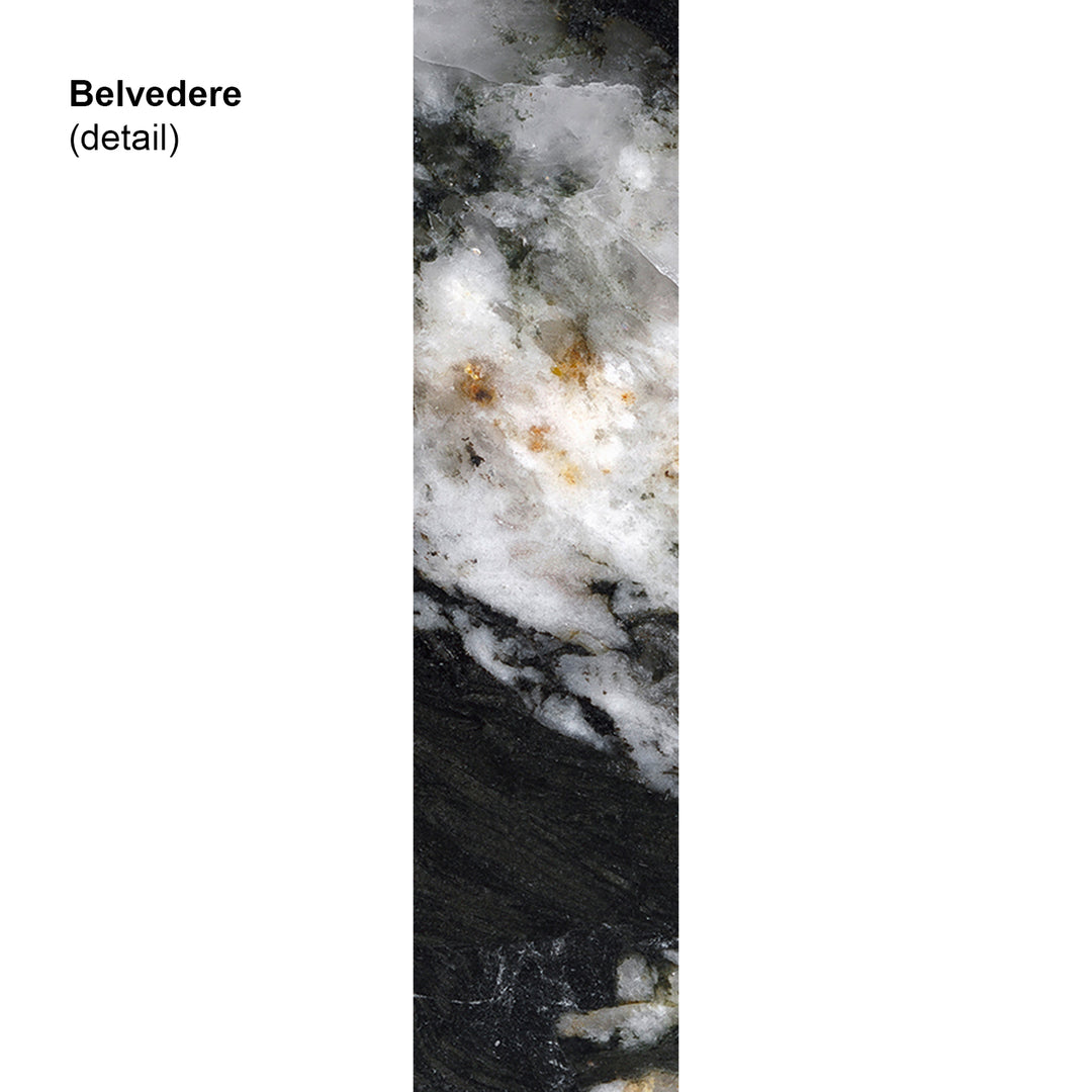 draenert | day bar trolley | belvedere polished stone + black frame