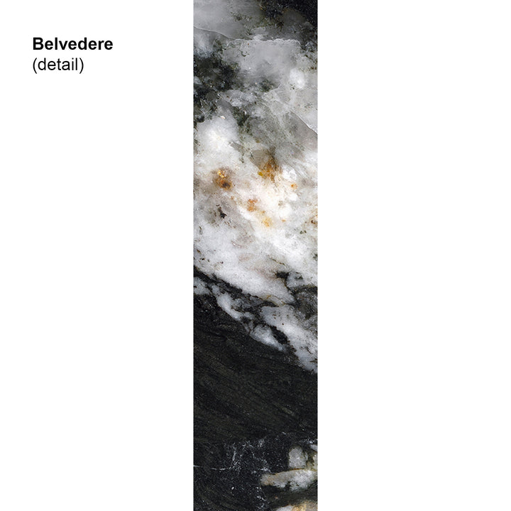 draenert | day bar trolley | belvedere polished stone + black frame