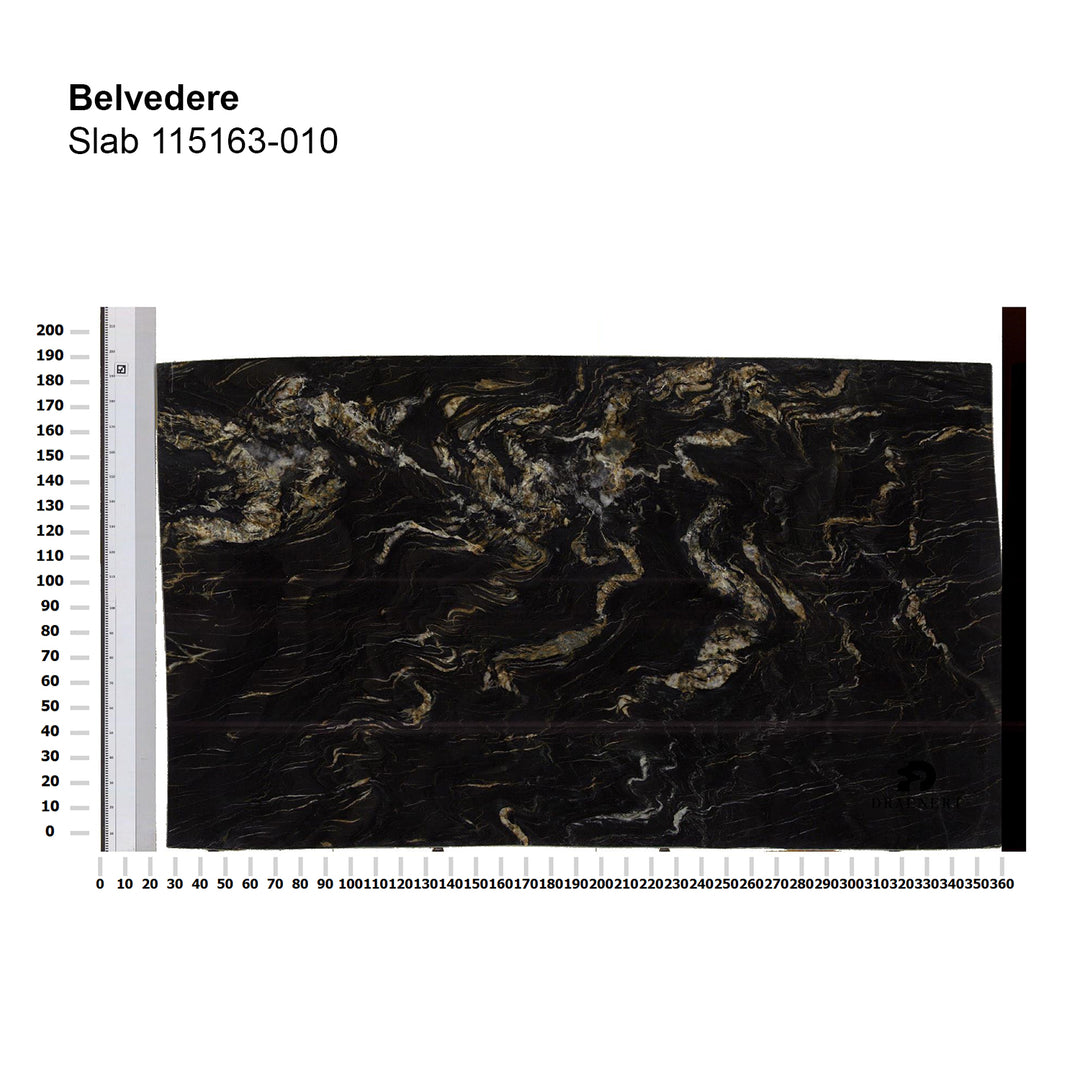 draenert | atlas table | swivel extension | belvedere stone + black base 200/280x105cm