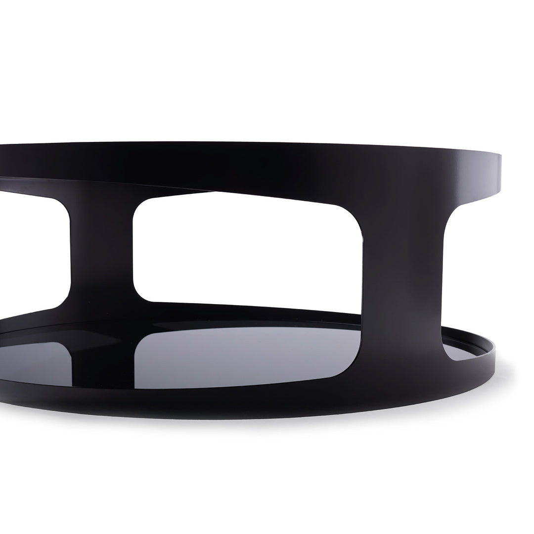 draenert | colin coffee table | verde bamboo stone + black frame