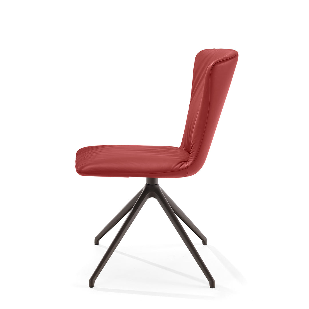 draenert | dexter chair | swivel base | black leather + charmelle cloud 55