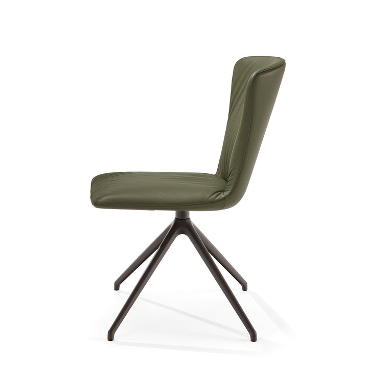 draenert | dexter chair | swivel base | black leather + charmelle cloud 55