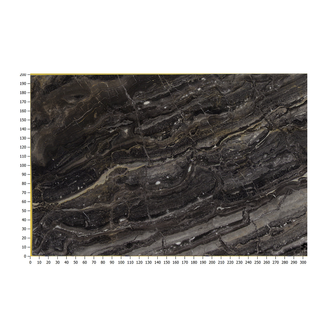 draenert | tadao table | inner rotating top | orobico black stone 160cm