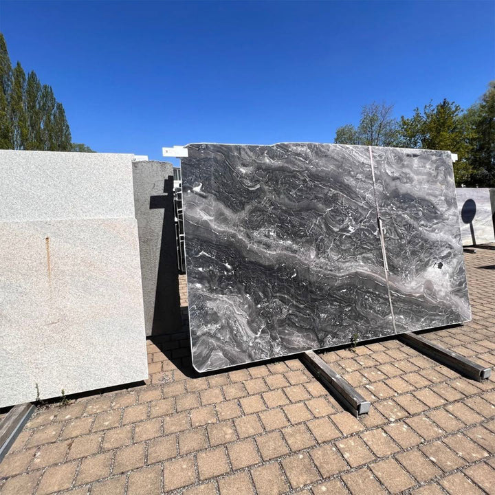 draenert | tadao table | inner rotating top | orobico black stone 160cm