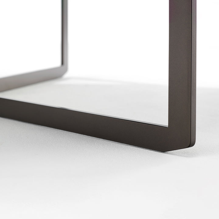 draenert | nebra coffee table with swivel top | azul mary stone + brown glass + dark bronze frame