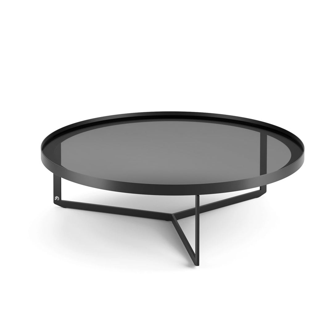 draenert | nebra coffee table with swivel top | azul mary stone + brown glass + dark bronze frame