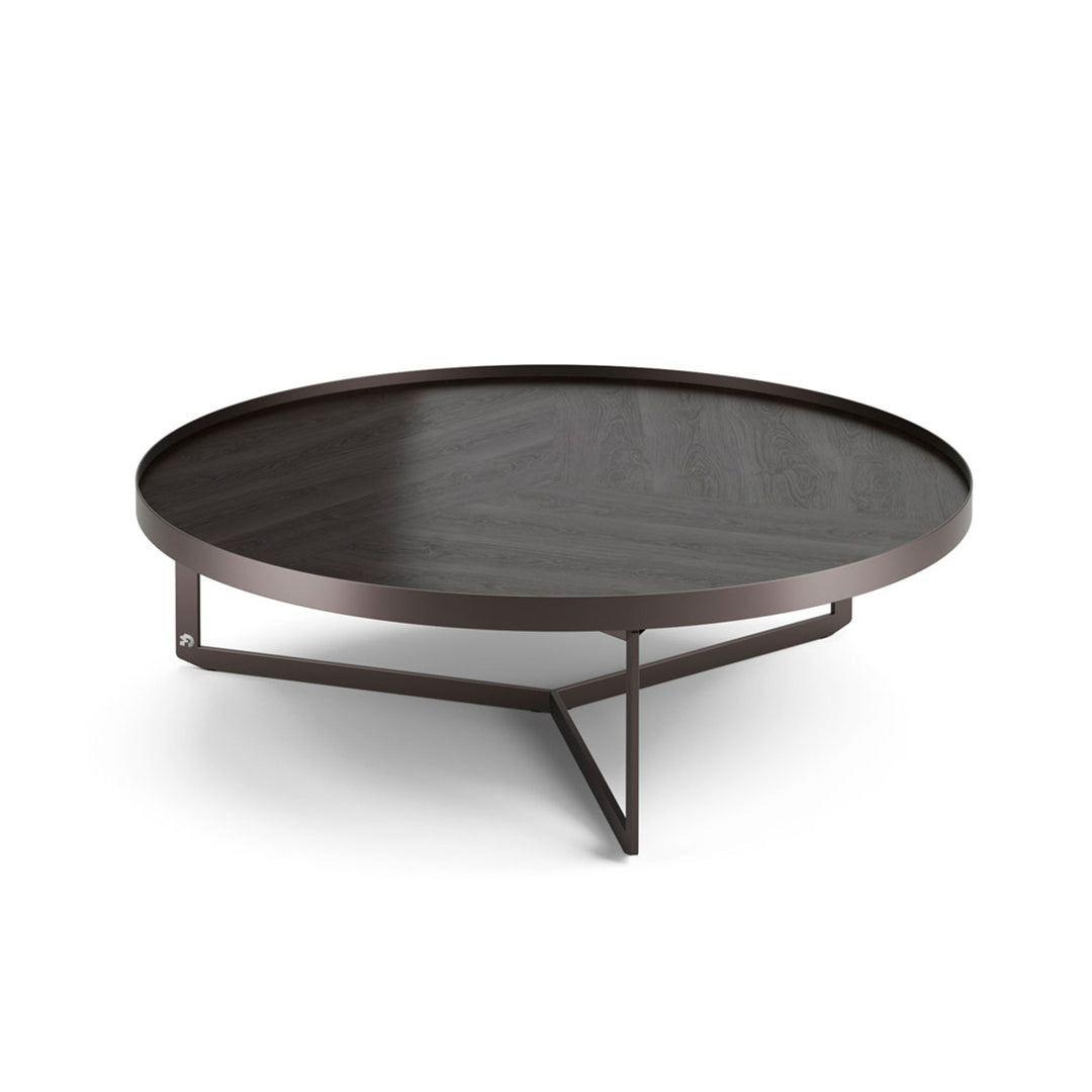 draenert | nebra coffee table with swivel top | azul mary stone + brown glass + dark bronze frame