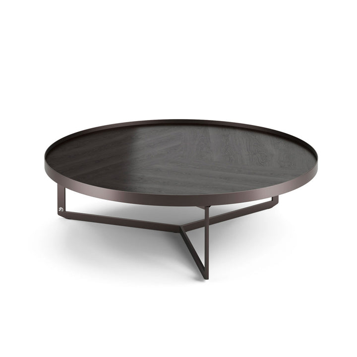 draenert | nebra coffee table with swivel top | azul mary stone + brown glass + dark bronze frame