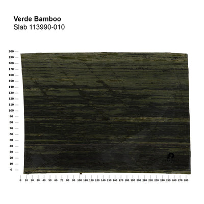 draenert | colin side table | verde bamboo stone + grey glass + black frame