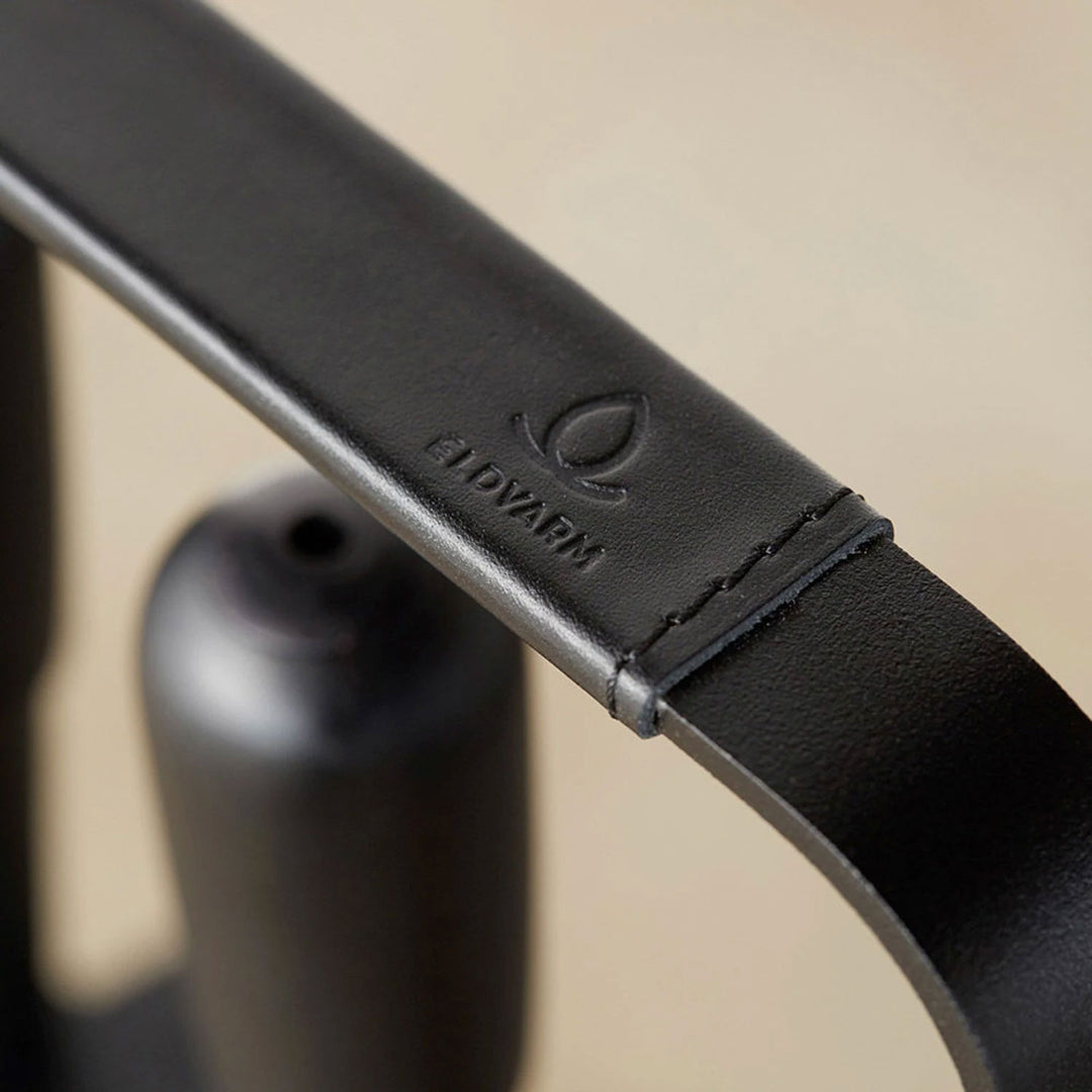 eldvarm | emma fire companion set with leather | noir