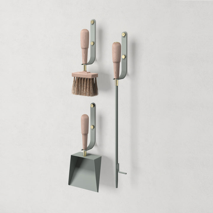 eldvarm | emma wall hook for fireplace tools | lichen - DC