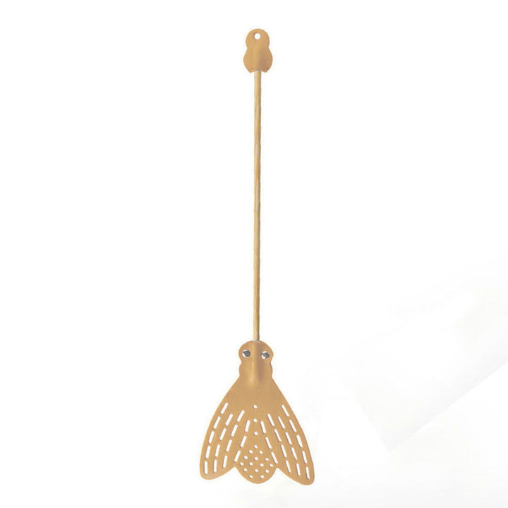 essey | fly fly leather flyswatter | natural