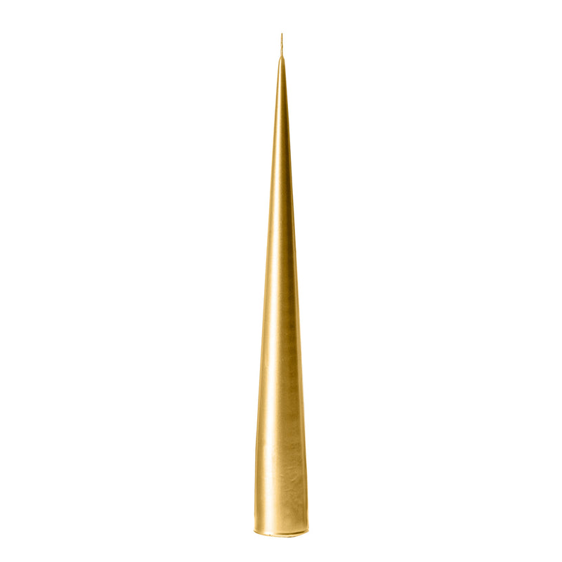 ester & erik | cone candle gift box | set of 2 | gold metallic 37cm