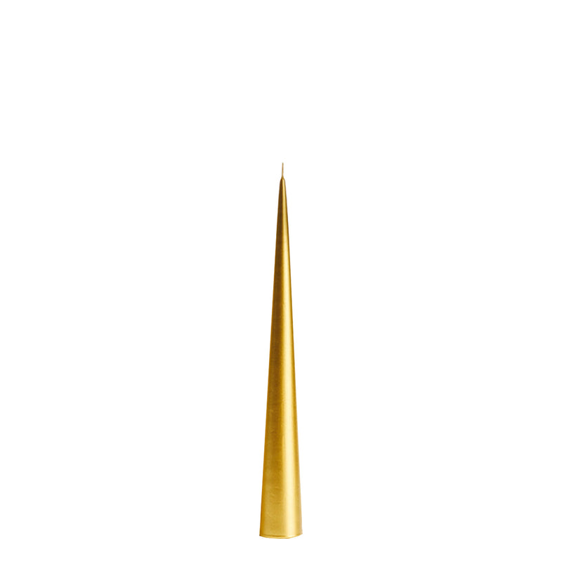 ester & erik | cone candle gift box | set of 2 | gold metallic 25cm - LC