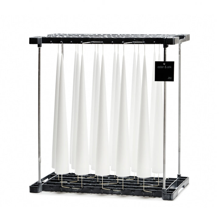 ester & erik | cone candle gift box | set of 2 | pure white 37cm