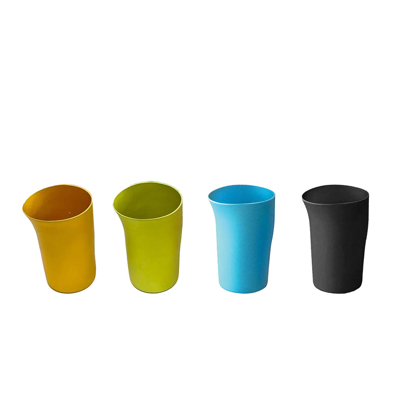 fink | beakers | set of 4 mixed | lime, turquoise, orange + black
