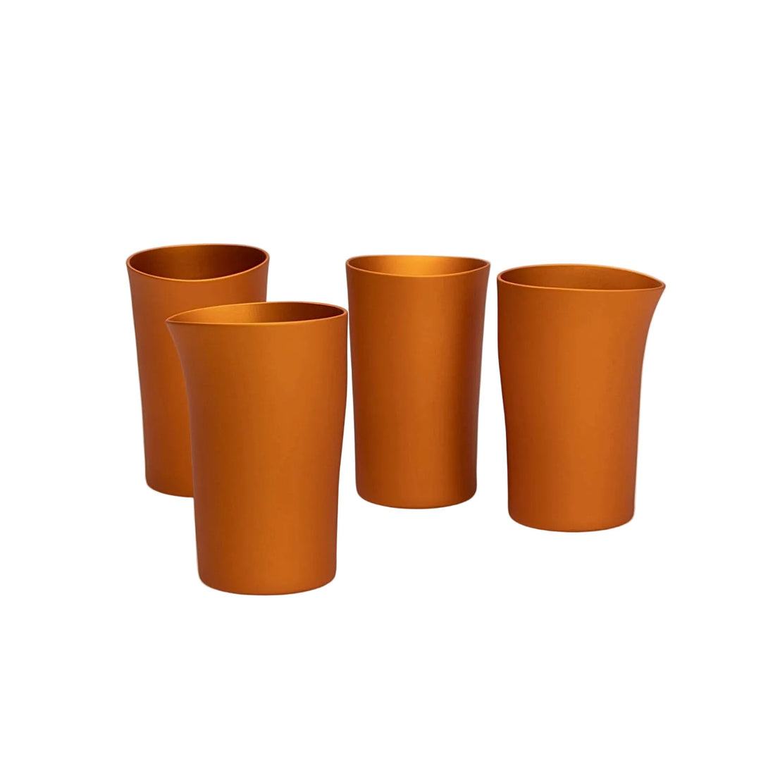 fink | beakers | set of 4 | orange matte