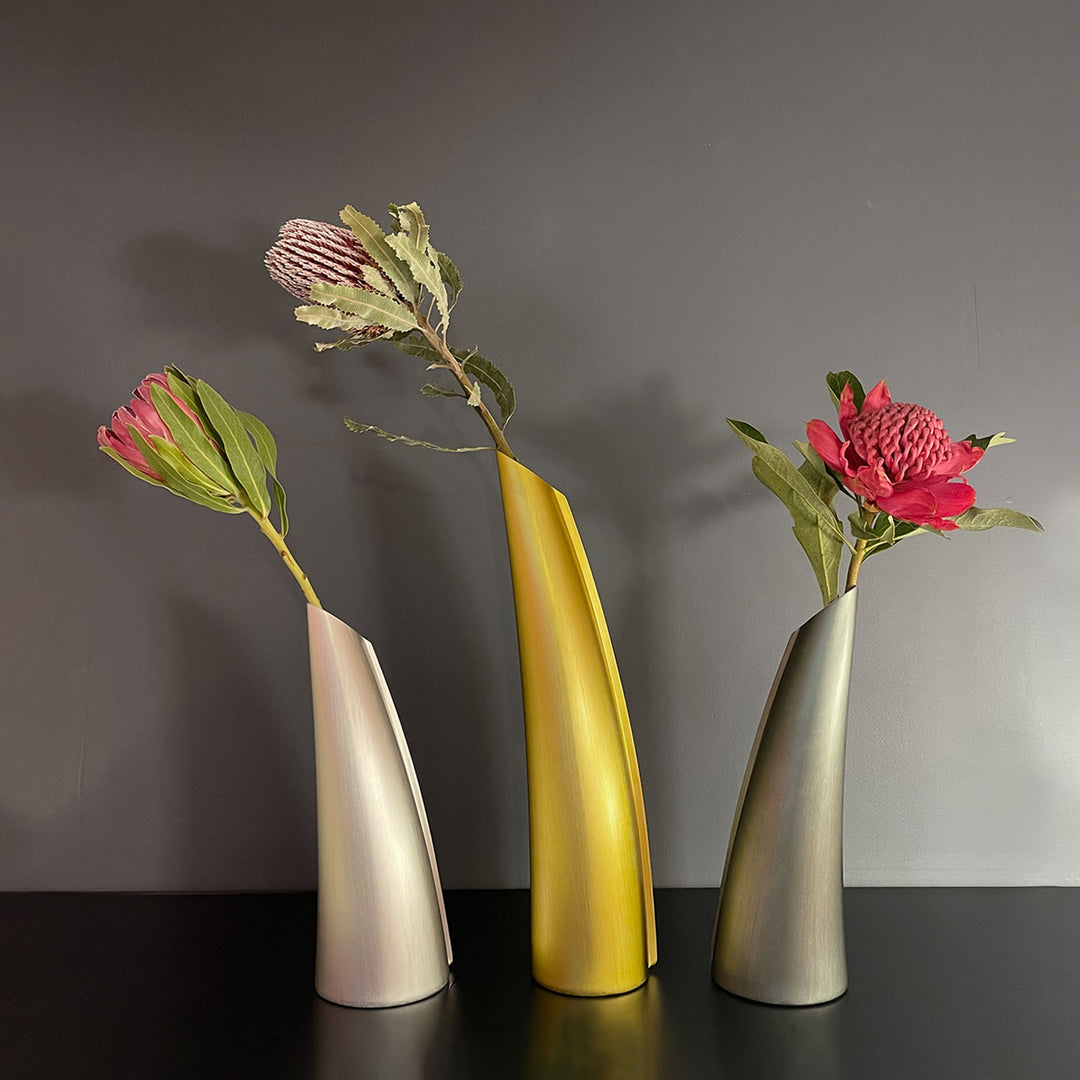 fink | single stem vase | silver medium - LC