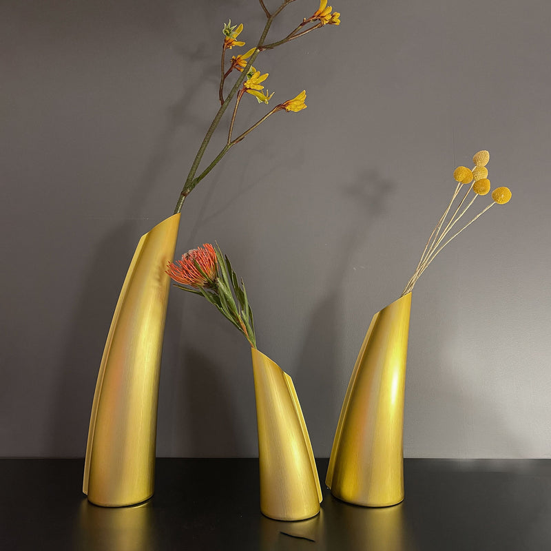 fink | single stem vase | champagne gold small