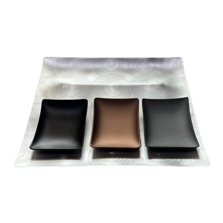 fink | tapas condiment tray | black