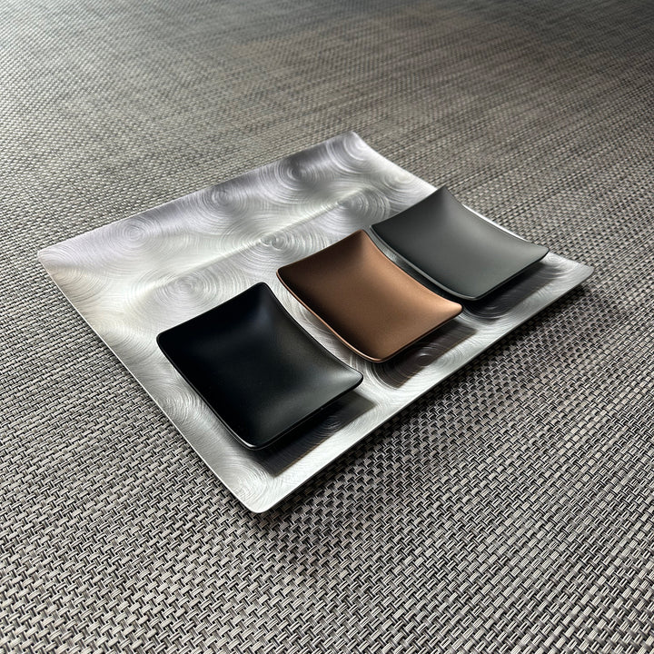 fink | tapas condiment tray | black