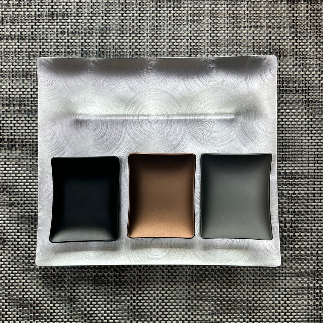 fink | tapas condiment tray | black