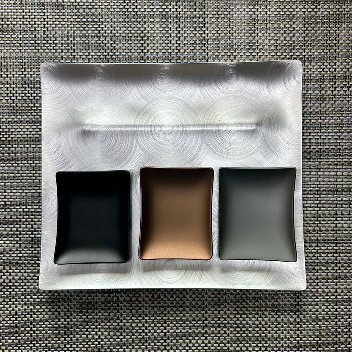 fink | tapas condiment tray | black