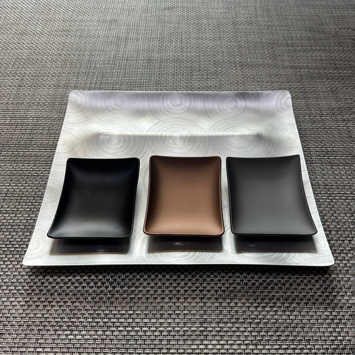 fink | tapas condiment tray | black