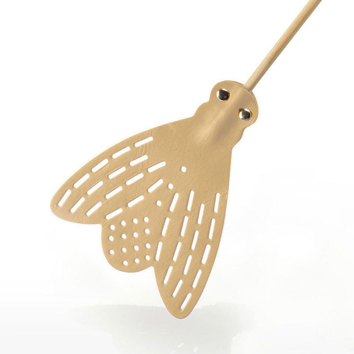 essey | fly fly leather flyswatter | natural